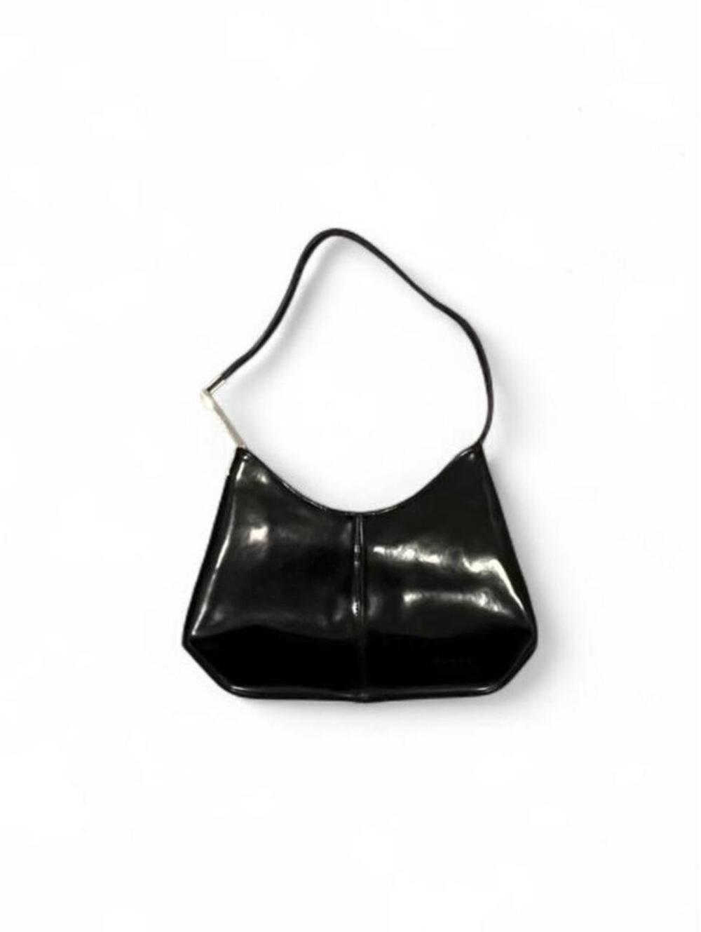 Vintage Guess Black Shoulder Bag | Y2K Minimalist Baguette Purse
